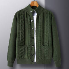 Factory Direct Cable Knit Cardigan with Button Front and Pockets – Cozy Fall & Winter Sweater