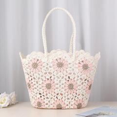 Made-to-order Sunflower Crochet Tote Bag – Handmade Eco-Friendly Beach Bag