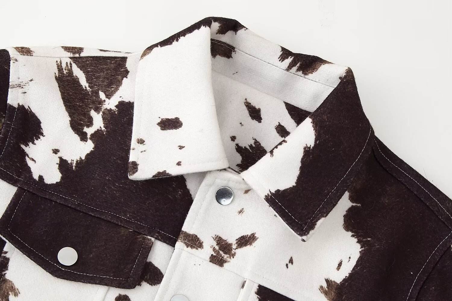 OEM ODM Cow Print Denim Jacket for Women