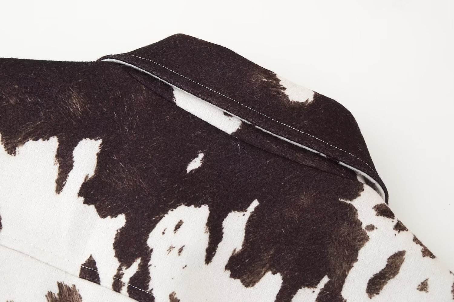 OEM ODM Cow Print Denim Jacket for Women
