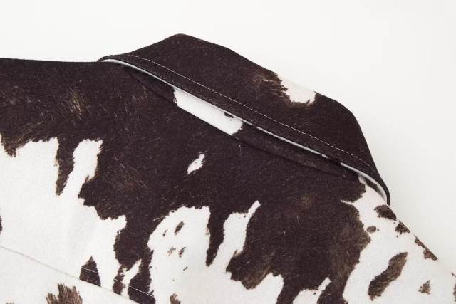 OEM ODM Cow Print Denim Jacket for Women