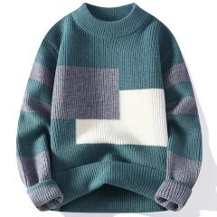 OEM ODM Color Block Ribbed Knit Sweater for Women