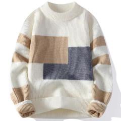 OEM ODM Color Block Ribbed Knit Sweater for Women