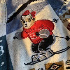 OEM ODM Ski Club Patchwork Sweater
