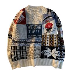 OEM ODM Ski Club Patchwork Sweater