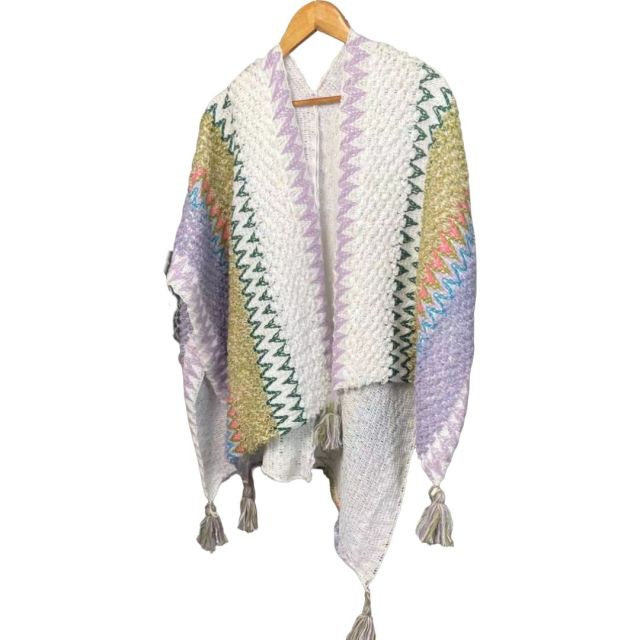 Personalized Women’s Bohemian Crochet Tassel Poncho