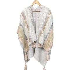 Personalized Women’s Bohemian Crochet Tassel Poncho