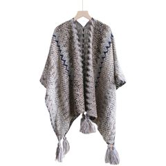 Personalized Women’s Bohemian Crochet Tassel Poncho