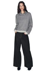 Made-to-order Women’s Pearl-Embellished Cable-Knit Pullover Sweater