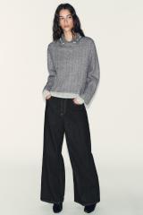 Made-to-order Women’s Pearl-Embellished Cable-Knit Pullover Sweater