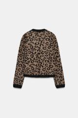 Personalized Women’s Leopard-Print Fuzzy Knit Cardigan