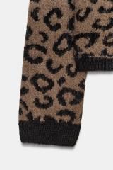 Personalized Women’s Leopard-Print Fuzzy Knit Cardigan