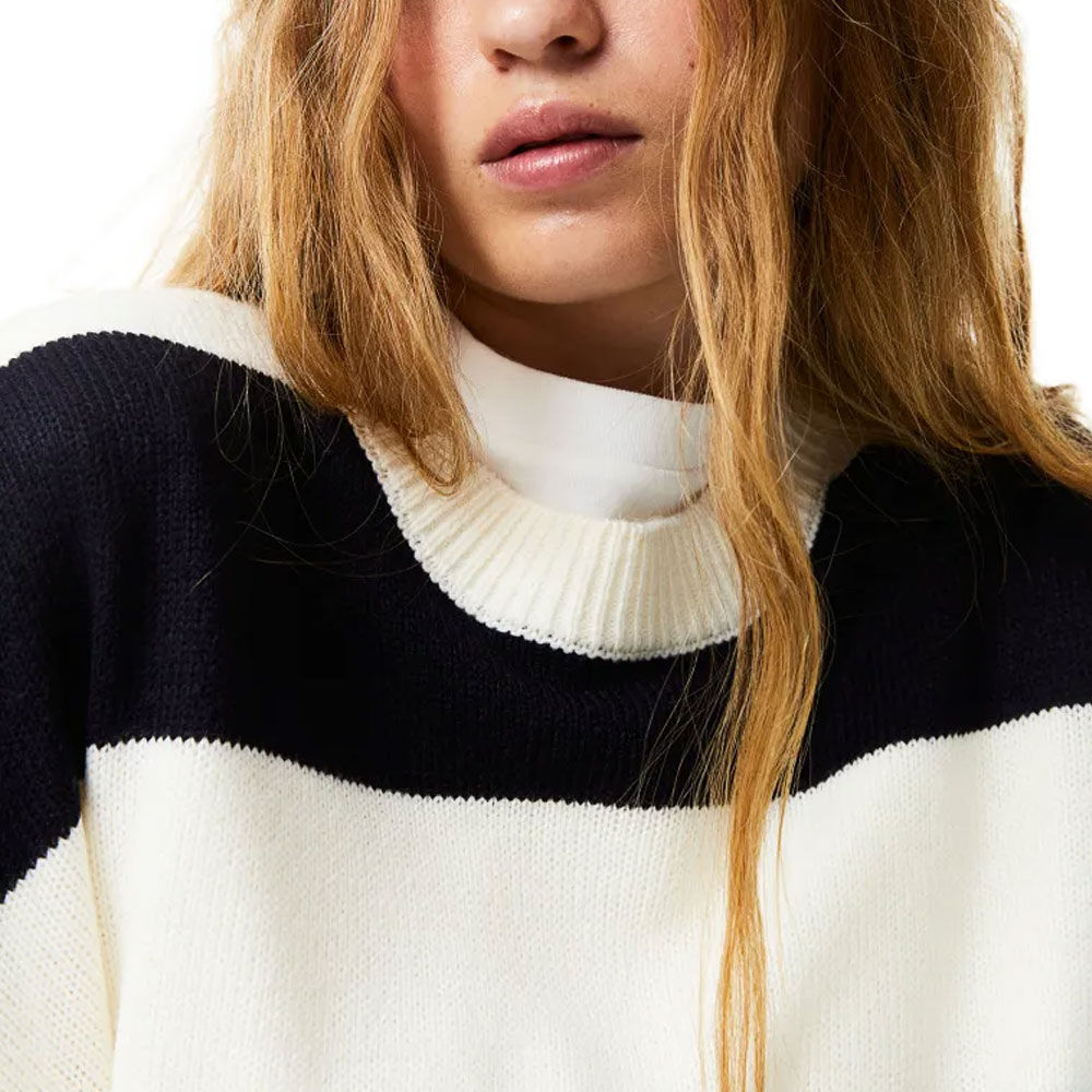 Personalized Women’s Oversized Wide-Stripe Knit Sweater