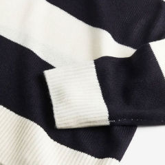 Personalized Women’s Oversized Wide-Stripe Knit Sweater