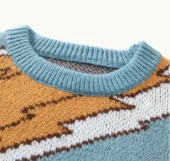 OEM/ODM Knitwear Manufacturer Retro Dinosaur Jacquard Knit Sweater – Customizable Cartoon Winter Pullover for Men and Women |