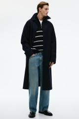 OEM ODM Factory Direct Men’s Half-Zip Striped Knit Sweater