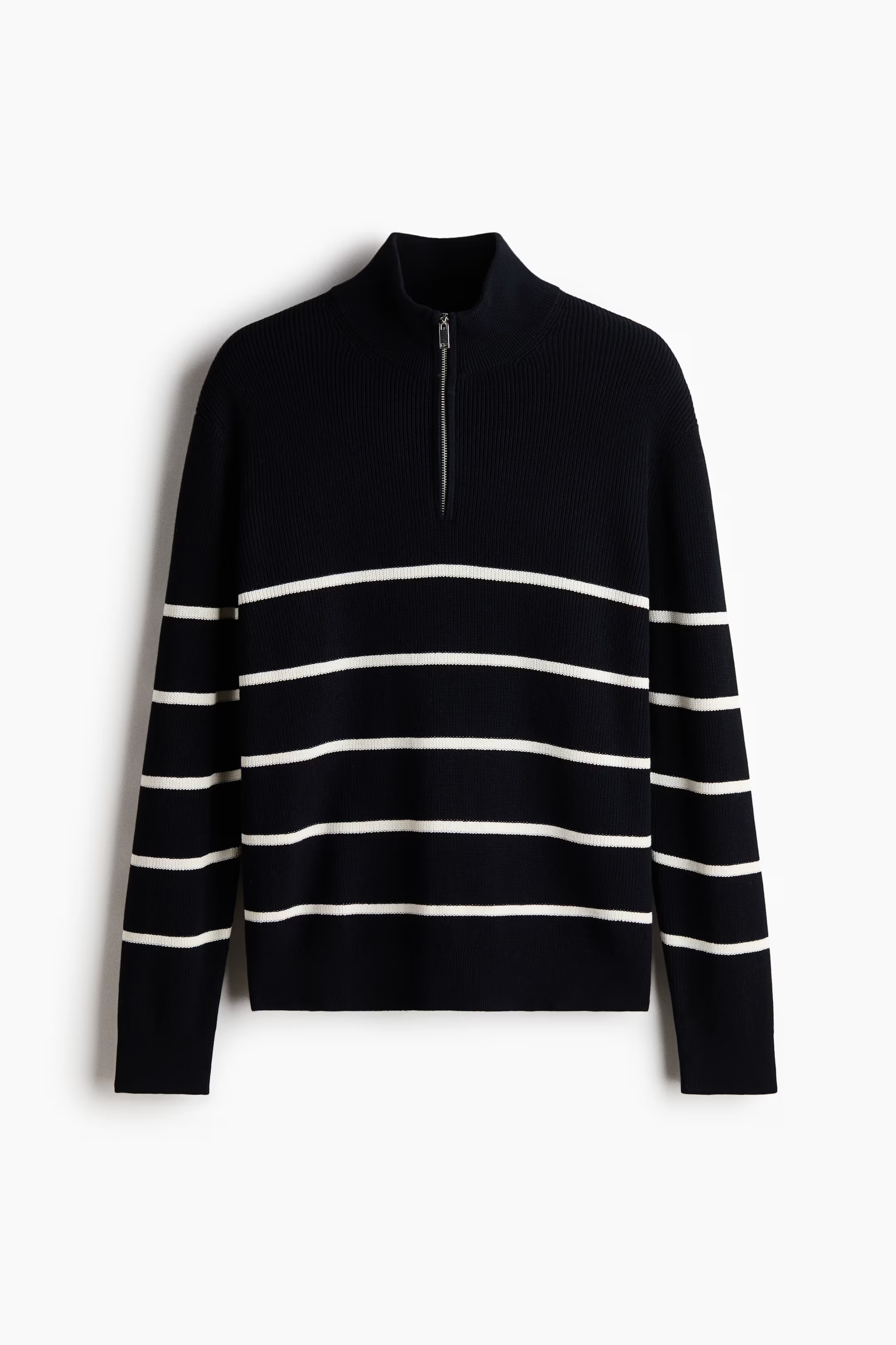 OEM ODM Factory Direct Men’s Half-Zip Striped Knit Sweater