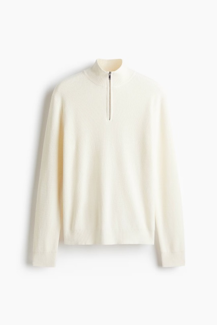 OEM ODM Factory Direct Men’s Half-Zip Striped Knit Sweater