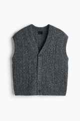 OEM ODM Personalized Men’s Soft Textured Button-Up Knit Vest