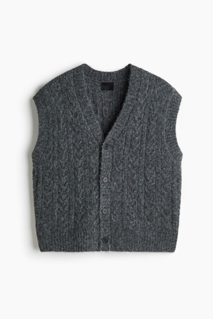 OEM ODM Personalized Men’s Soft Textured Button-Up Knit Vest