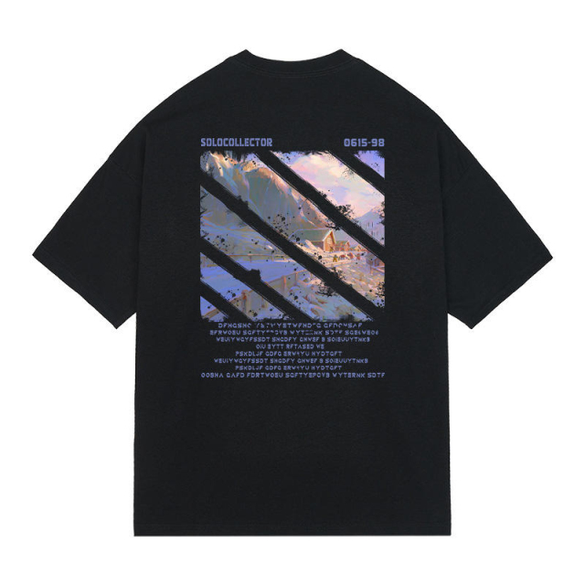 OEM ODM SOLO Collector Oversized Logo T-Shirt and Shorts Streetwear Set