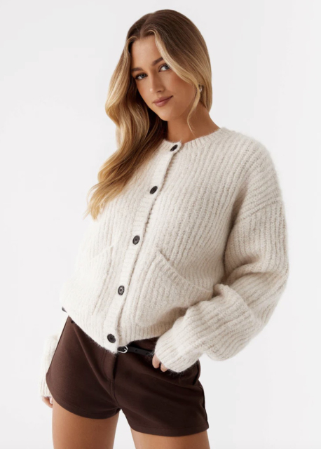 Wholesale Women’s Soft Ribbed Button-Up Knit Cardigan – Relaxed Fit Cozy Sweater