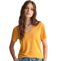 customized Women’s Classic V-Neck Short Sleeve T-Shirt – Soft Solid Color Casual Tee