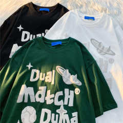 customized Women’s Unisex Oversized Graphic Print Long Sleeve T-Shirt – “Dual Match” Design