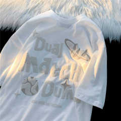 customized Women’s Unisex Oversized Graphic Print Long Sleeve T-Shirt – “Dual Match” Design