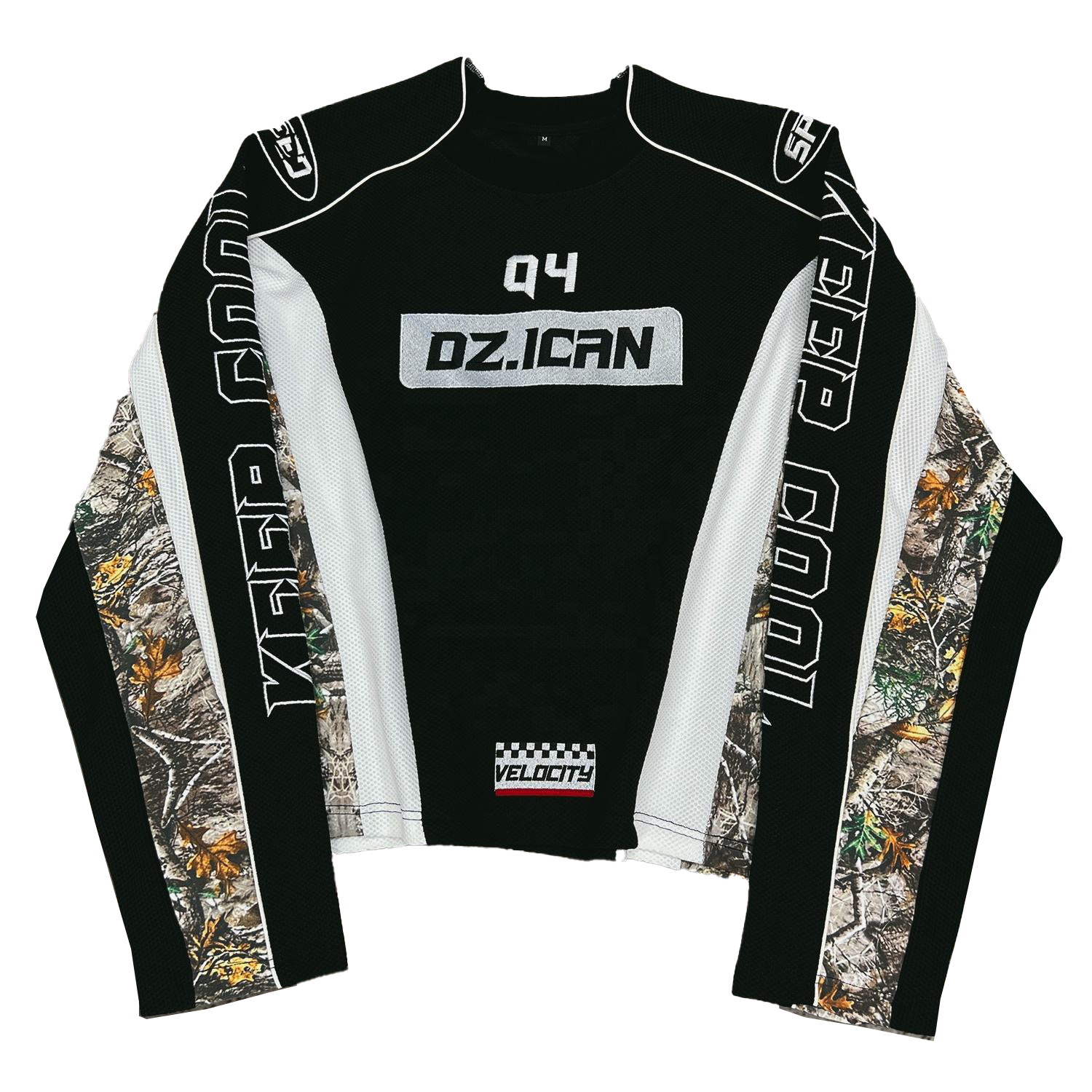 customized Women’s Unisex Cropped Motorsport Graphic Long Sleeve Top – “DZ.1CAN 94”