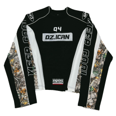 customized Women’s Unisex Cropped Motorsport Graphic Long Sleeve Top – “DZ.1CAN 94”