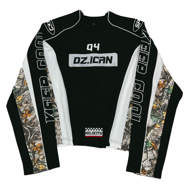 customized Women’s Unisex Cropped Motorsport Graphic Long Sleeve Top – “DZ.1CAN 94”