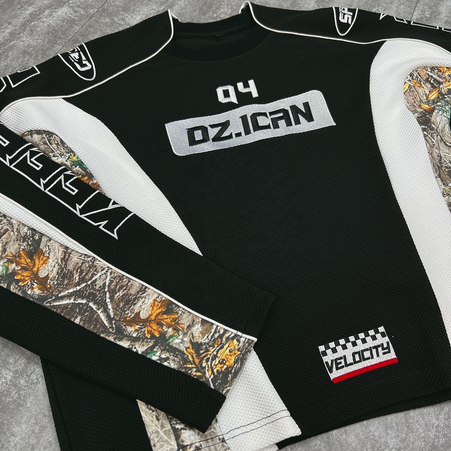 customized Women’s Unisex Cropped Motorsport Graphic Long Sleeve Top – “DZ.1CAN 94”