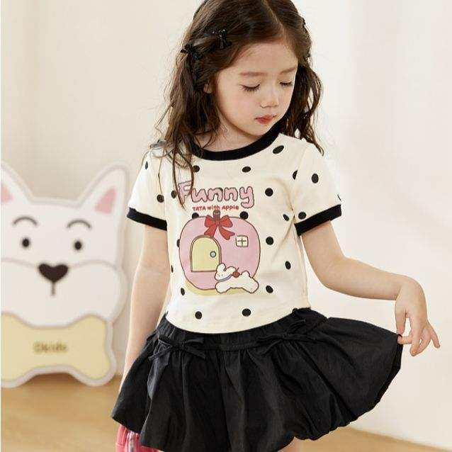 customized Women’s Men’s Girls’ Cute Cartoon Cat Short Sleeve T-Shirt and Pants Set