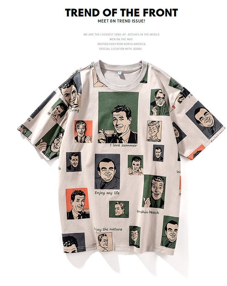 customized Women’s Men’s Men’s Vintage Portrait Print Short Sleeve Graphic T-Shirt