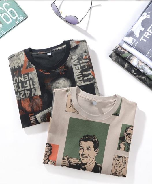 customized Women’s Men’s Men’s Vintage Portrait Print Short Sleeve Graphic T-Shirt
