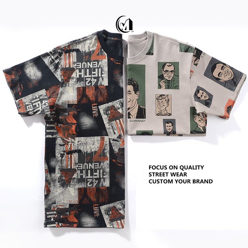 customized Women’s Men’s Men’s Vintage Portrait Print Short Sleeve Graphic T-Shirt