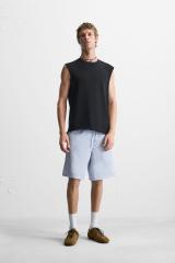 OEM ODM  Men’s Black Sleeveless Crew Neck T-Shirt