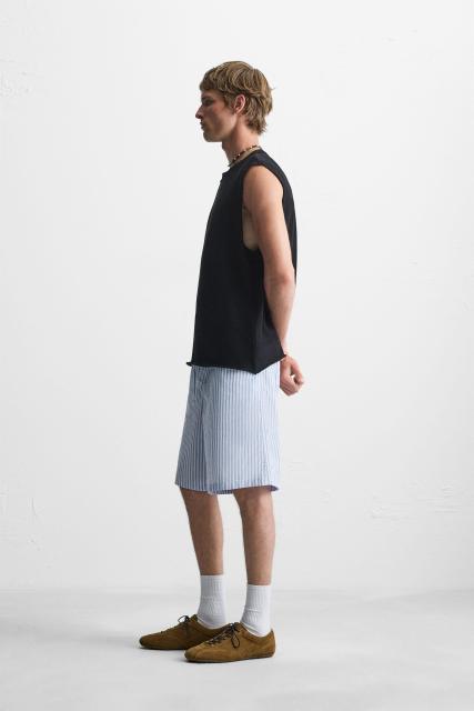 OEM ODM  Men’s Black Sleeveless Crew Neck T-Shirt