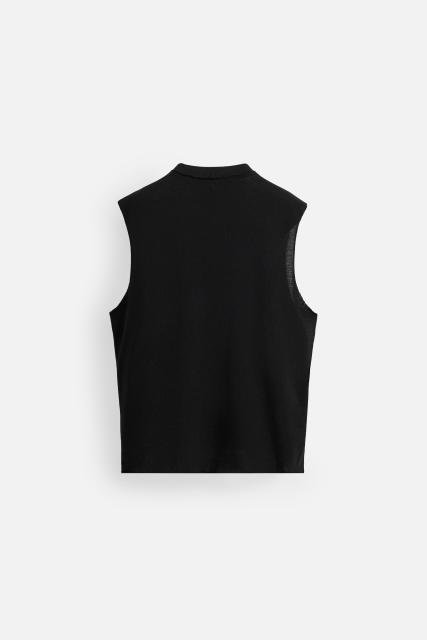 OEM ODM  Men’s Black Sleeveless Crew Neck T-Shirt