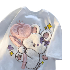 customized Women’s Men’s Cute Bunny Balloon Kids Sweatshirt – Soft Plush Cartoon Long Sleeve Top