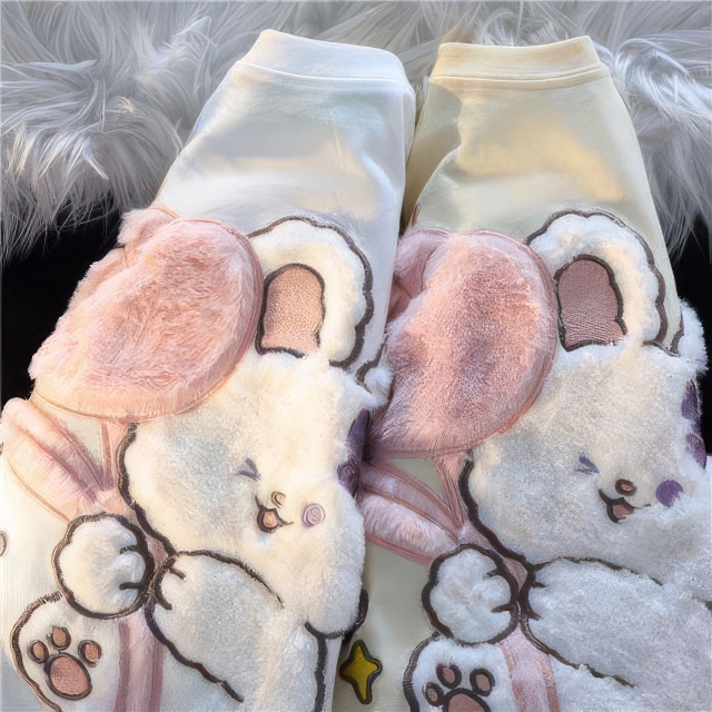 customized Women’s Men’s Cute Bunny Balloon Kids Sweatshirt – Soft Plush Cartoon Long Sleeve Top