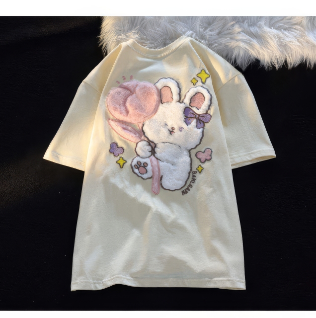 customized Women’s Men’s Cute Bunny Balloon Kids Sweatshirt – Soft Plush Cartoon Long Sleeve Top