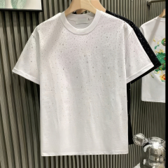 customized Women’s Men’s Black Starry Sky Print Short Sleeve T-Shirt