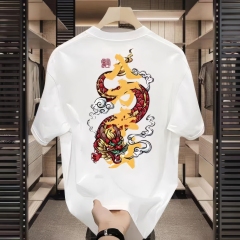 customized Women’s Men’s Black “Brave” Dragon Graphic T-Shirt (Japanese/Asian Streetwear Back Print Tee)