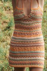 Wholesale Women’s Crochet Knit Spaghetti Strap Mini Dress – Bohemian Summer Beach Dress