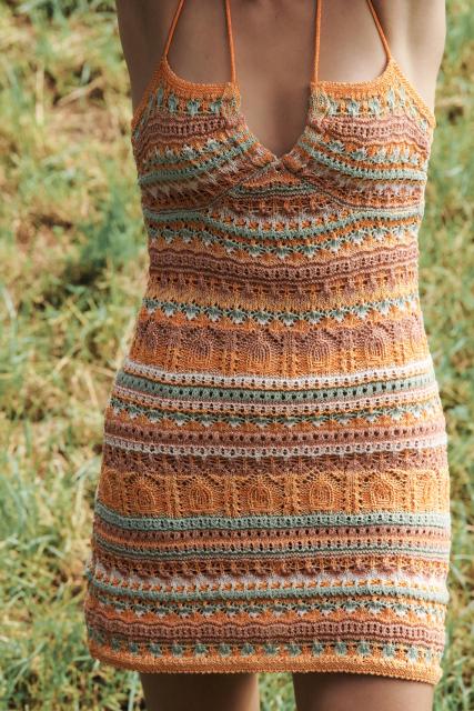 Wholesale Women’s Crochet Knit Spaghetti Strap Mini Dress – Bohemian Summer Beach Dress