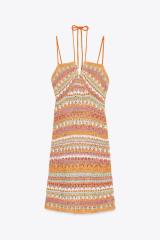 Wholesale Women’s Crochet Knit Spaghetti Strap Mini Dress – Bohemian Summer Beach Dress