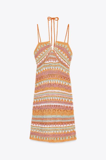 Wholesale Women’s Crochet Knit Spaghetti Strap Mini Dress – Bohemian Summer Beach Dress