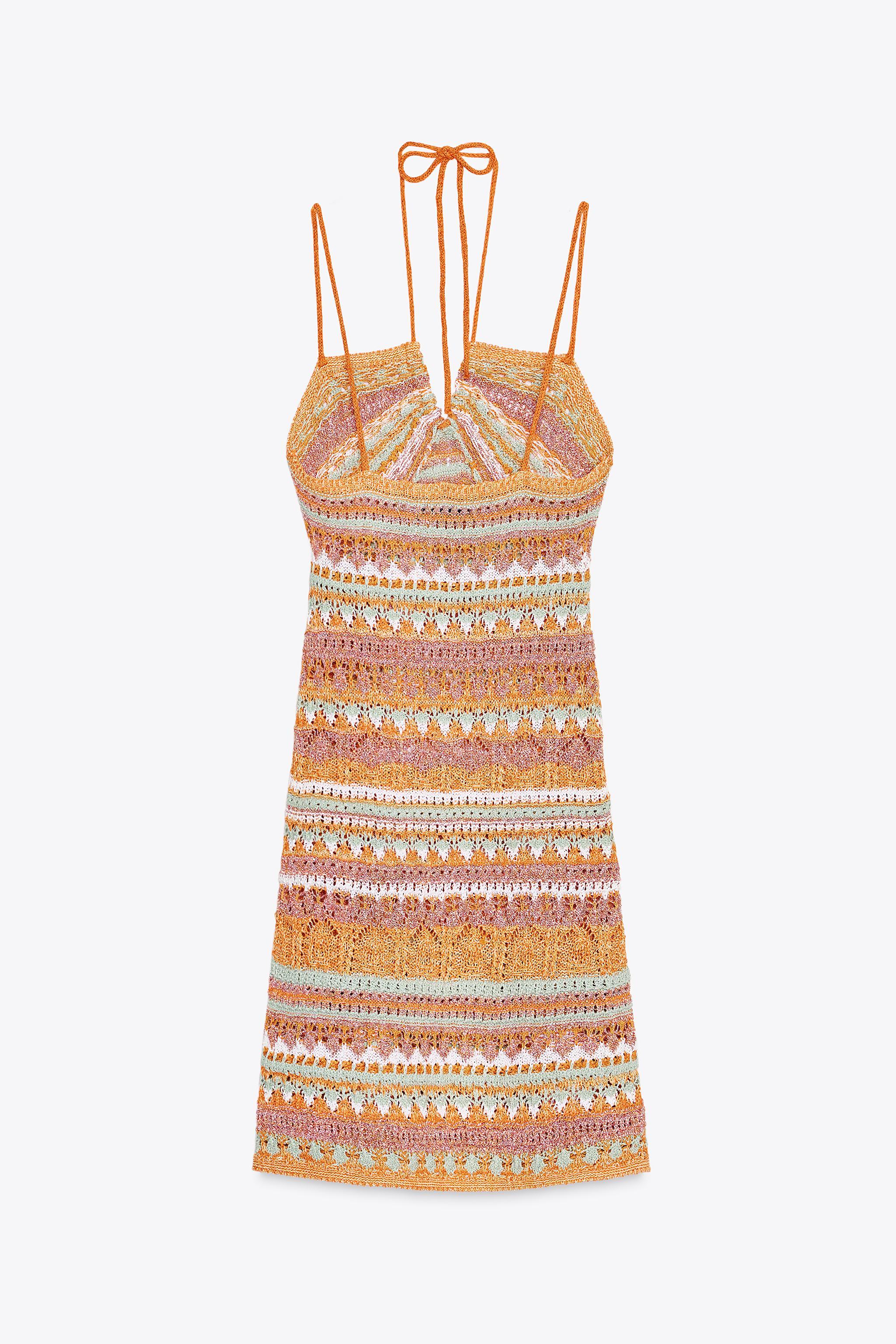 Wholesale Women’s Crochet Knit Spaghetti Strap Mini Dress – Bohemian Summer Beach Dress